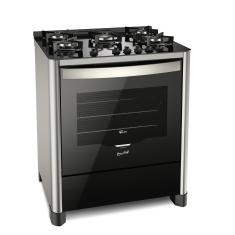 Fogão electrolux 4 bocas 52lpv com mesa de vidro preto Fogao 4 Bocas De Piso Electrolux Forno 70l Acendimento Automatico Preto 52lpv Novo Mundo Mobile