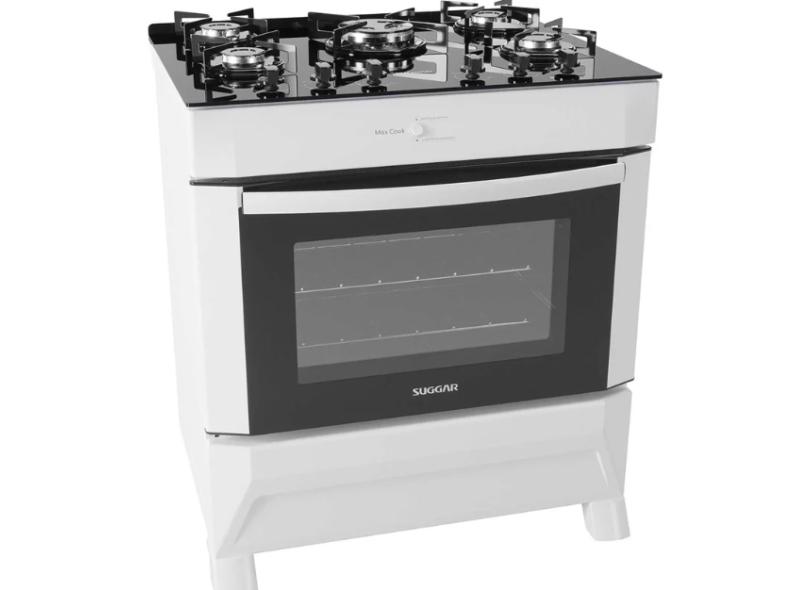 Fogao De Piso Suggar Max Cook 5 Bocas Acendimento Automatico Queimador Com Tripla Chama Queimadores Diferentes Em Promocao E No Buscape