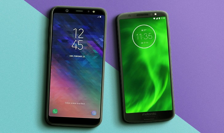 Capa do post: Galaxy A6 Plus versus Moto G6: qual intermediário vale mais a pena?