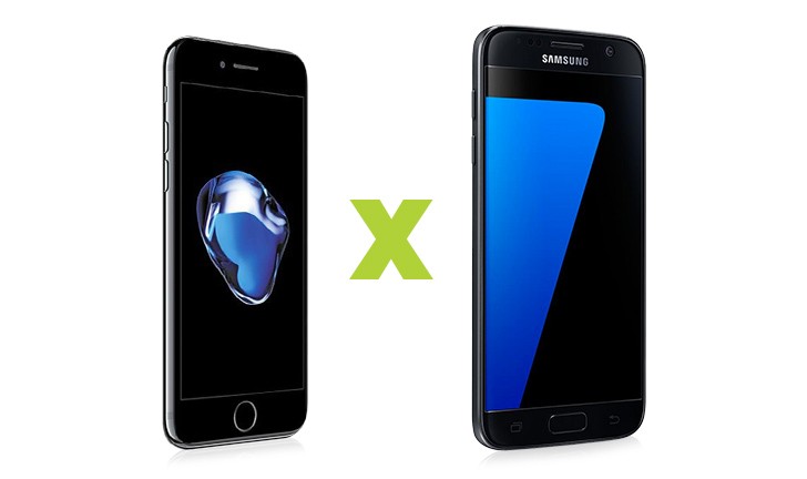 Capa do post: iPhone 7 vs Galaxy S7: uma comparação entre tops de linha