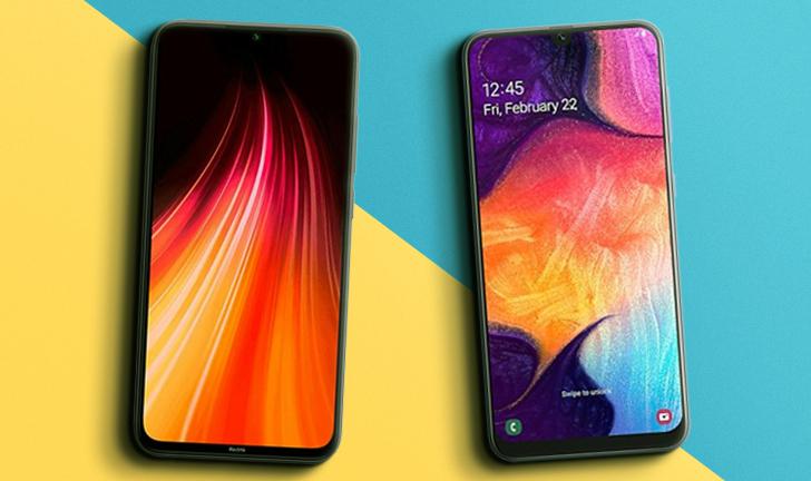 samsung a50s vs redmi note 8