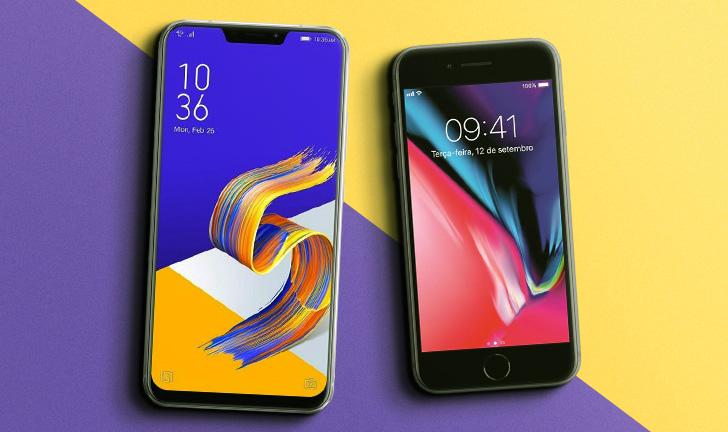 Capa do post: Zenfone 5 vs iPhone 8: qual vale mais a pena?