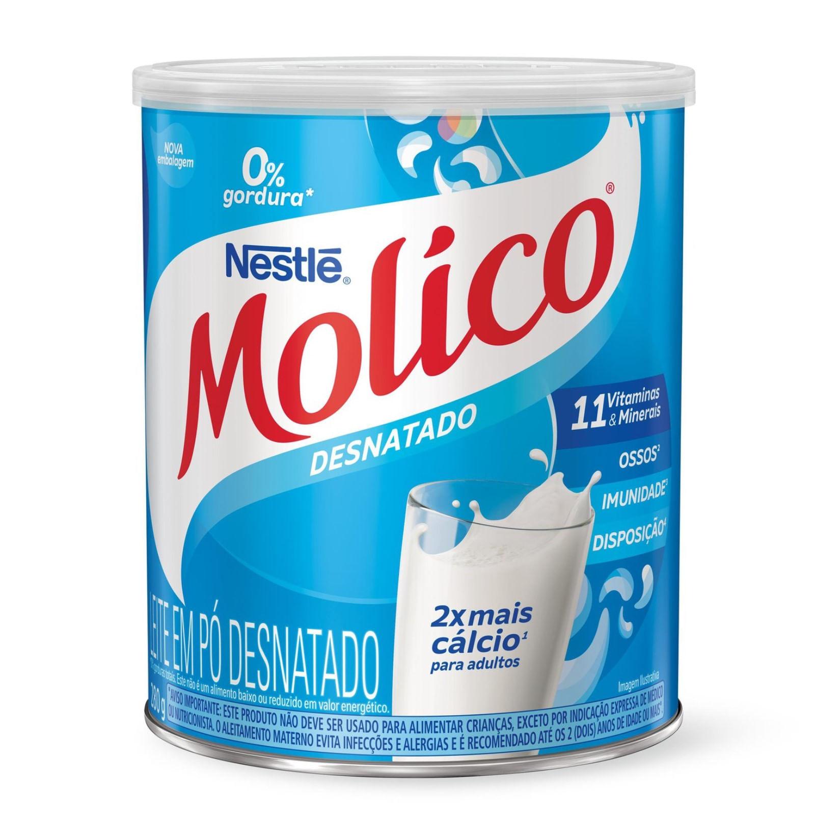Imagem de Leite em Pó Desnatado Molico Total Cálcio 280g