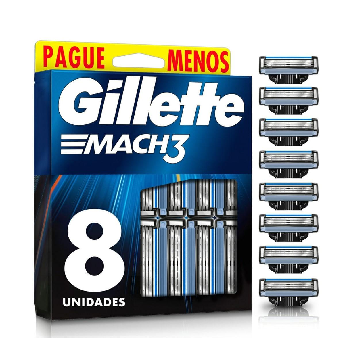 Imagem de Carga Para Aparelho de Barbear Gillette Mach3 8 Unidades