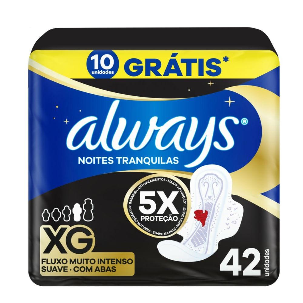 Imagem de Absorvente Always Noturno Suave com Abas XG 42 Unidades