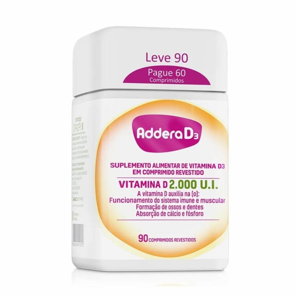 Imagem de Suplemento Alimentar Addera D3 2000Ui 90 Comprimidos