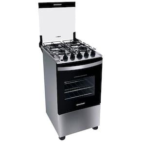 Imagem do produto Fogão Brastemp 4 Bocas BFO4NBR Clean com Mesa de Inox, 2 Prateleiras Ajustáveis e Acendimento automático Bivolt – Inox