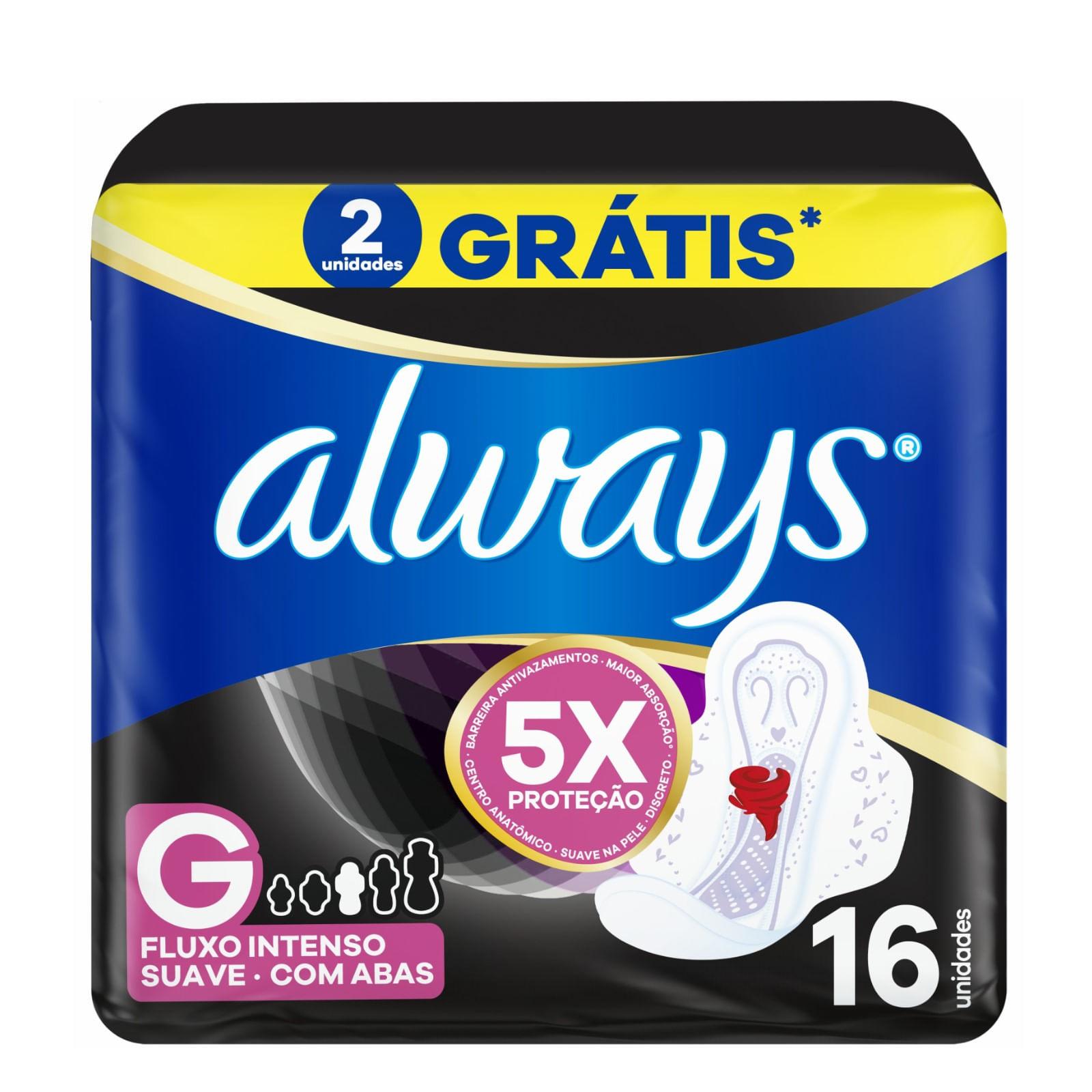 Imagem de Absorvente Always Noturno Suave Com Abas G 16 Unidades