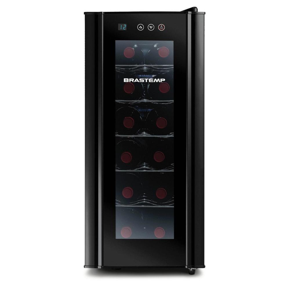 Adega Brastemp 12 Garrafas Iluminação Led com Painel Eletrônico Preto BZC12BE - 220V