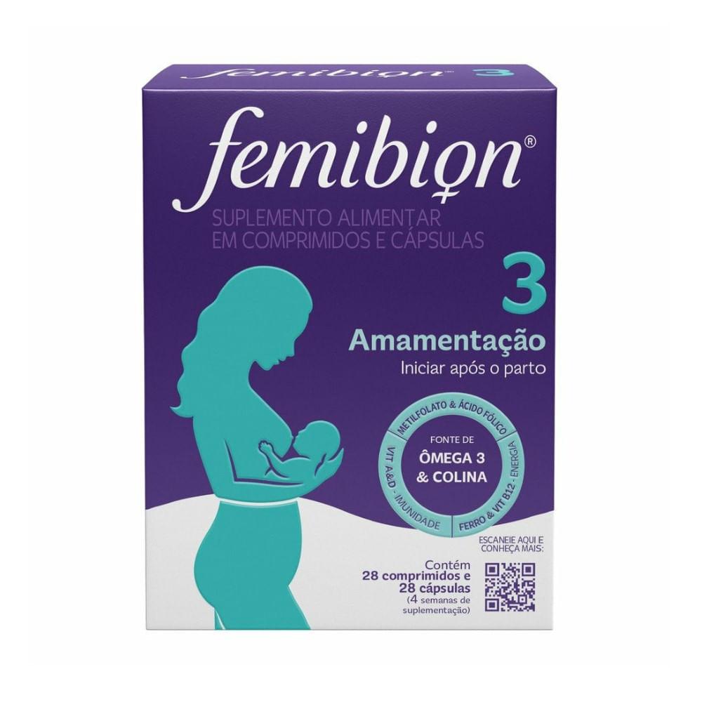 Imagem de Suplemento Alimentar Femibion 3 com 28 Comprimidos e 28 Cápsulas