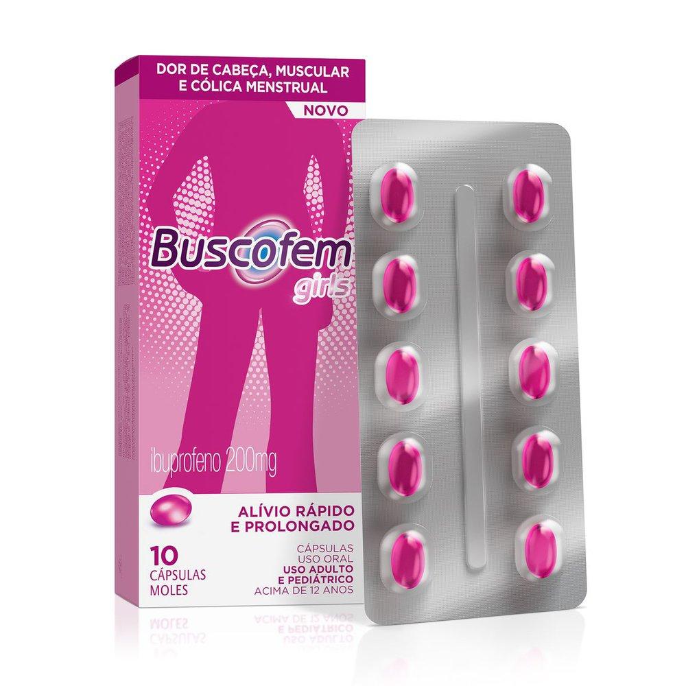 Imagem do produto Buscofem Girls 200mg 10 Cápsulas