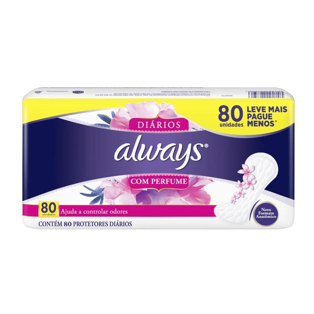 Imagem de Protetor Diário Always Com Perfume 80 Unidades