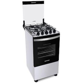 Imagem do produto Fogão Brastemp 4 Bocas BFO4NBB Clean com Mesa de Inox, 2 Prateleiras Ajustáveis e Acendimento automático Bivolt – Branco