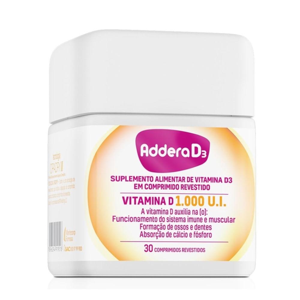 Imagem de Suplemento Alimentar Addera D3 1000Ui 30 Comprimidos