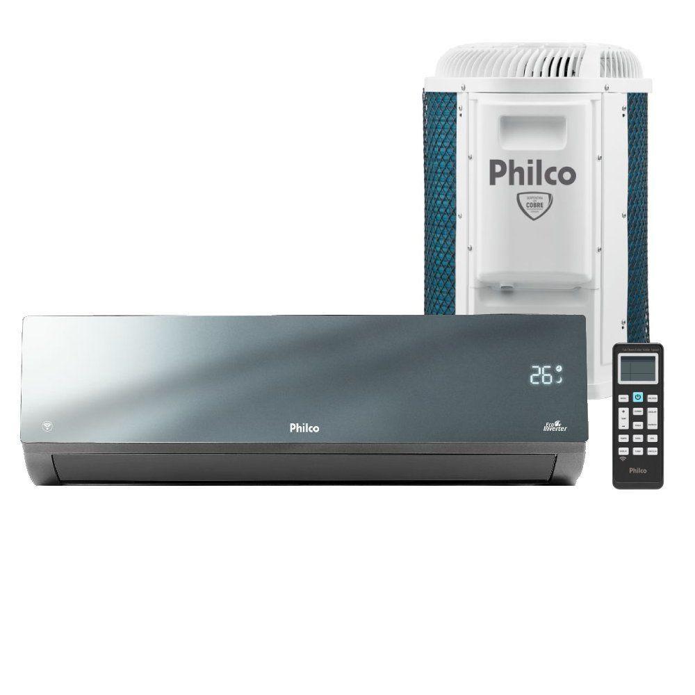 Imagem de Ar Condicionado Split Inverter Philco Espelhado 18000 BTUs Quente e Frio PAC18000IQFM15E 220V 