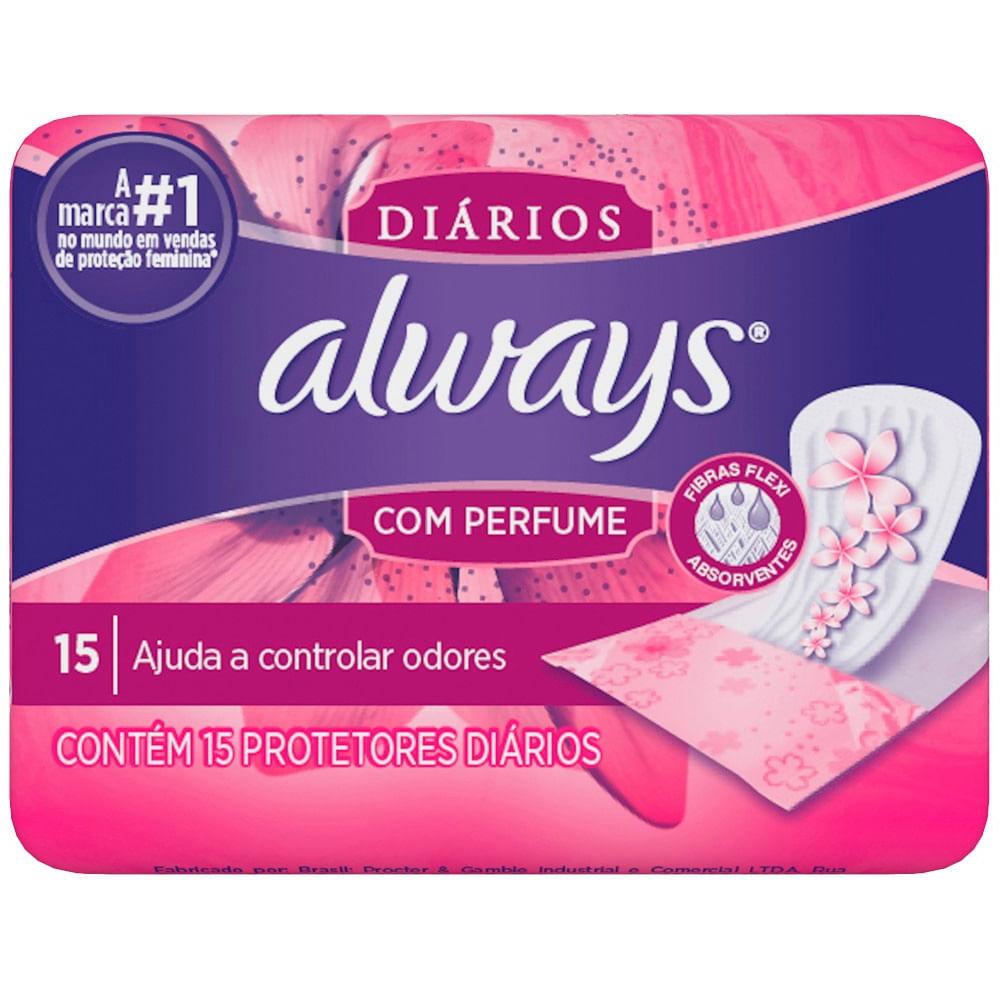 Imagem de Protetores Diários Always Com Perfume 15 Unidades