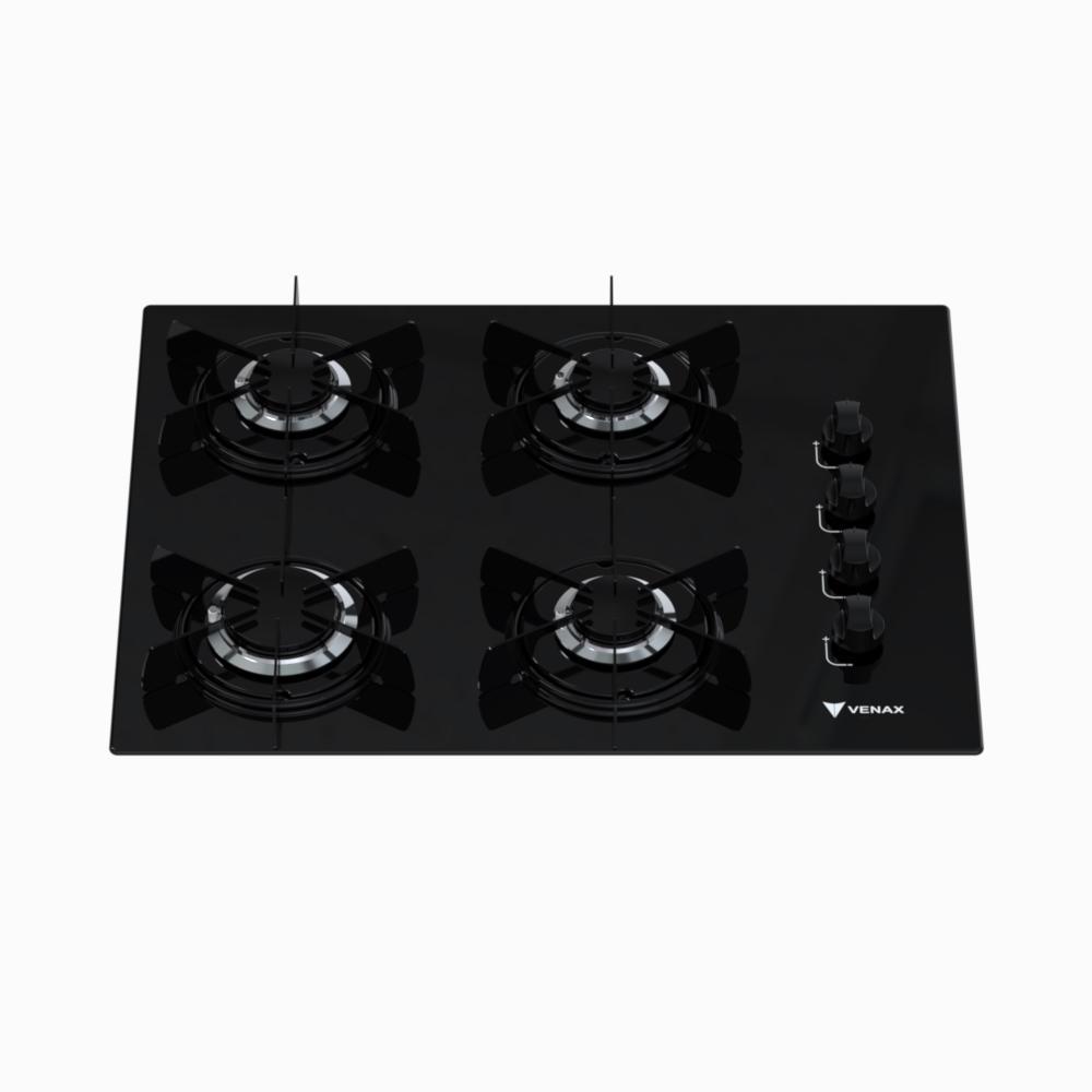 Imagem de Cooktop a Gas 4 Bocas Venax Volare Preto