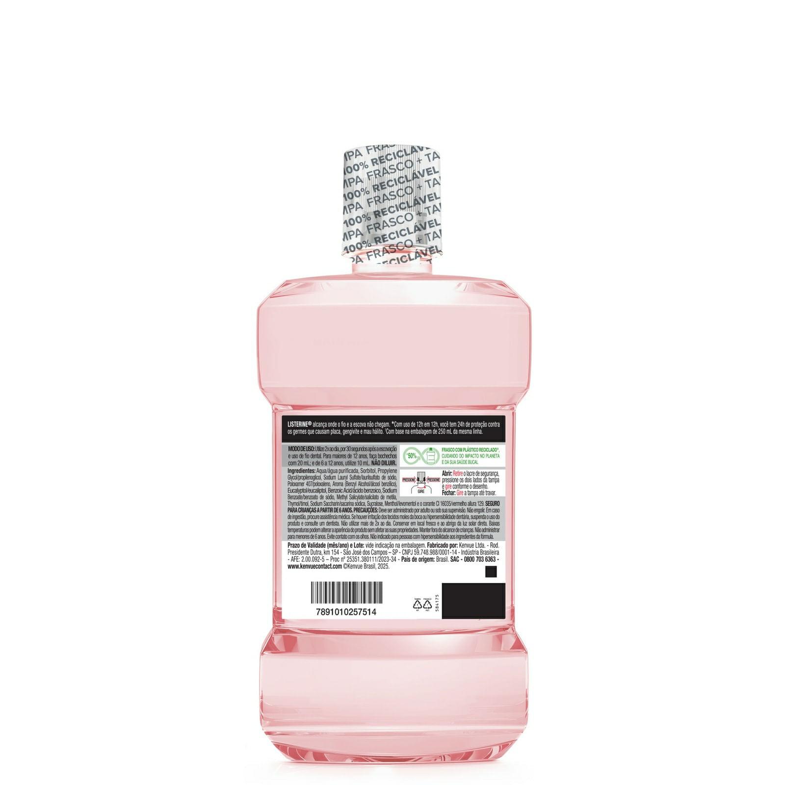 Imagem de Antisséptico Bucal Listerine Melancia e Hortelã Refrescância Suave Sem Álcool 1L