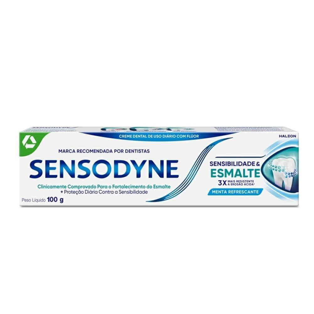 Creme Dental Sensodyne Sensibilidade e Esmalte Menta Refrescante 100g