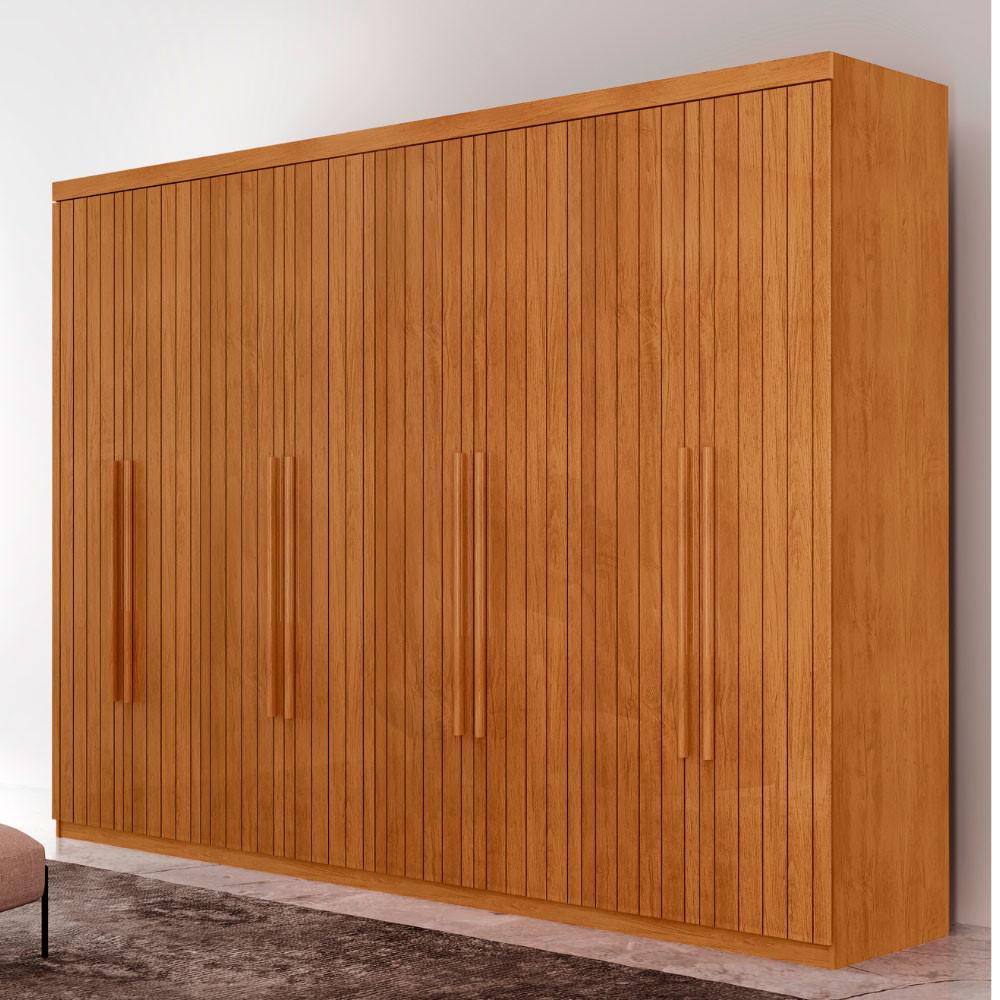 Imagem de Guarda Roupa Casal Marrocos MDF 8 Portas 4 Gavetas Moderna Mobília - Naturalle