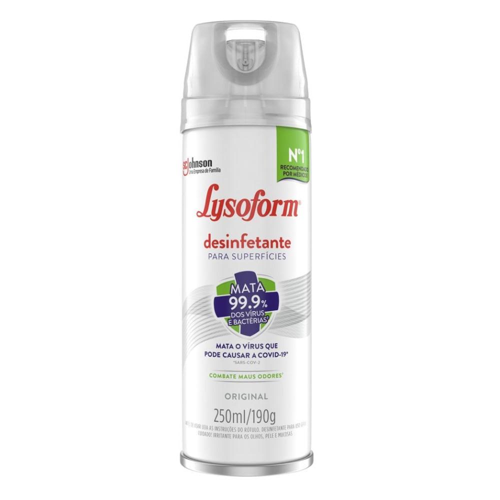 Imagem de Desinfetante Lysoform Para Superfícies Aerossol 250ml