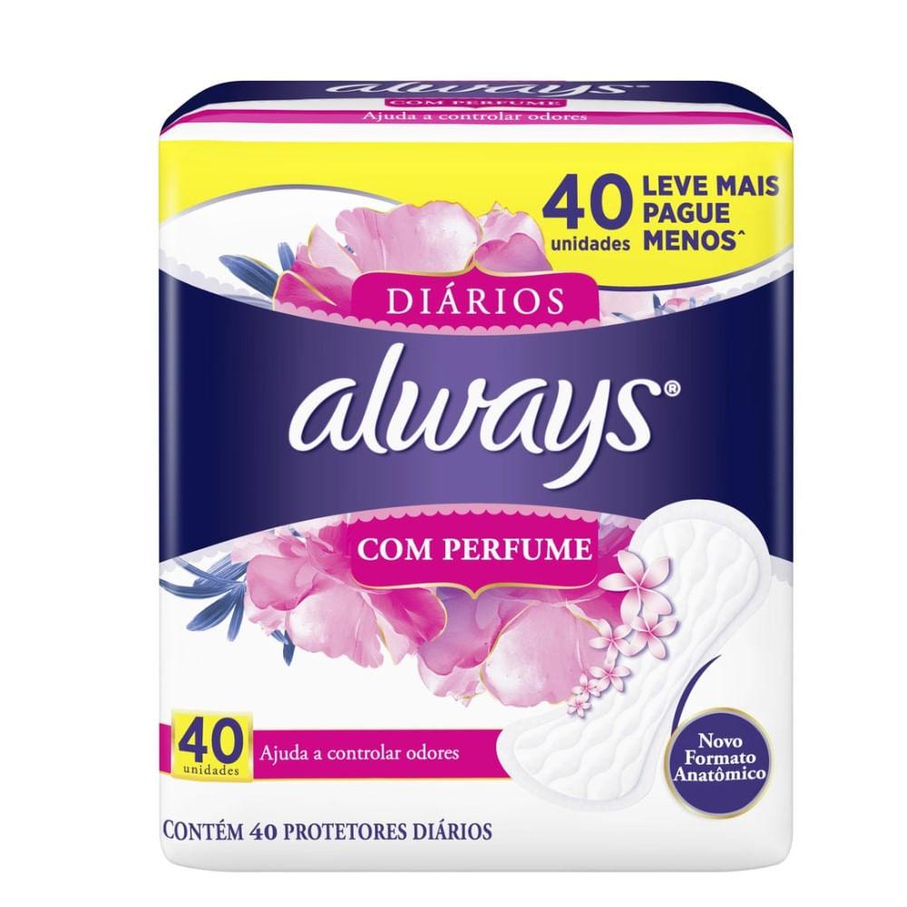 Imagem de Protetor Diário Always Com Perfume 40 Unidades