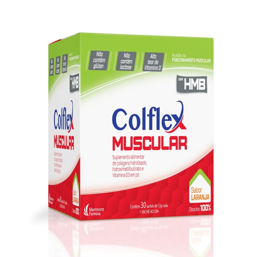 Imagem de Suplemento Alimentar Colflex Muscular Laranja 30 Saches De 12g Cada