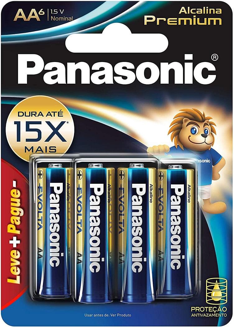 Imagem de Pilha Alcalina Panasonic Premium AA 6 Unidades