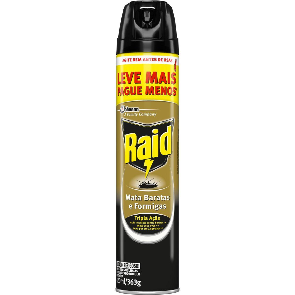 Inseticida Aerossol Raid Mata Barata 420ml