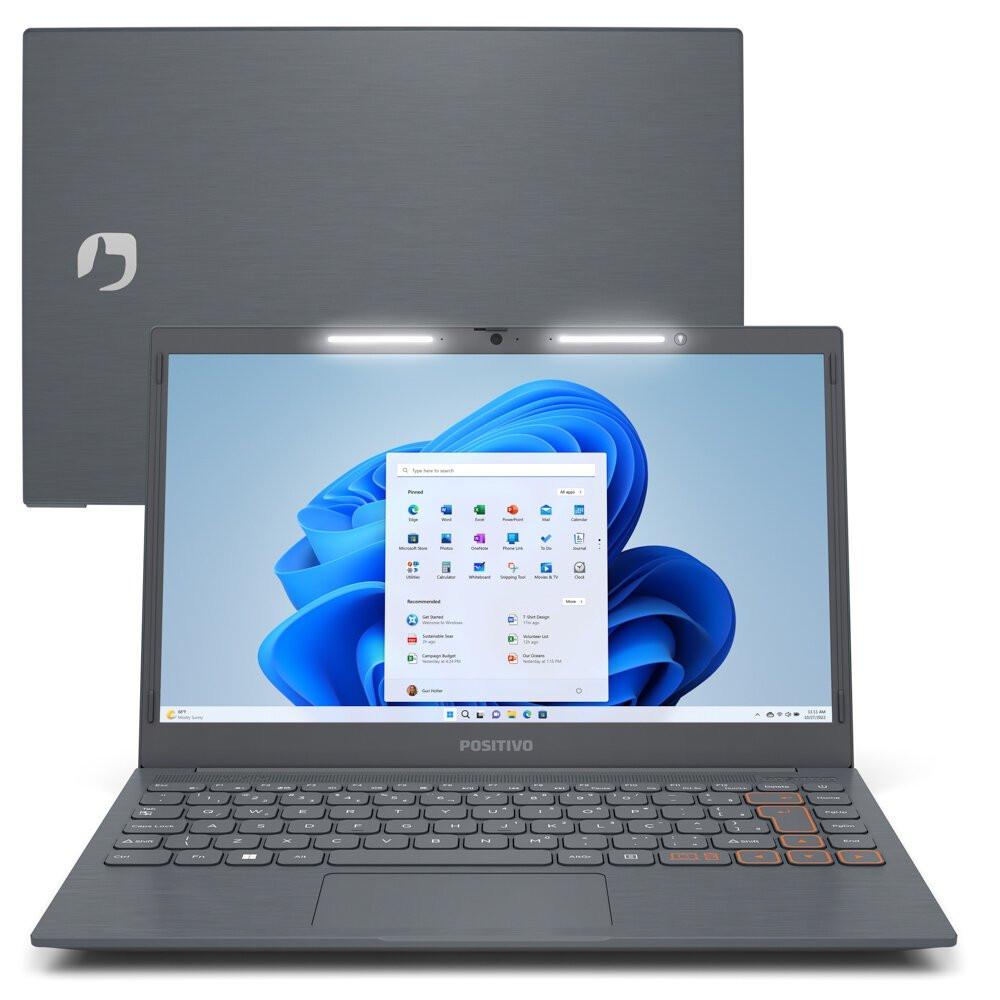 Notebook Positivo Vision 14,1 Intel Celeron Dual Core 4GB RAM 128 GB - Cinza