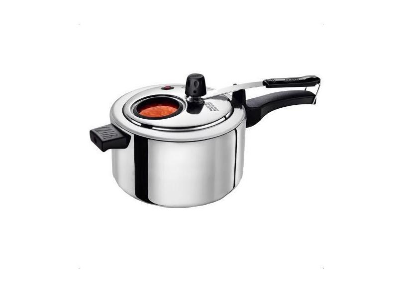 Panela De Pressão Antiaderente 4,5L Polida Com Visor De Vidro Numero 2