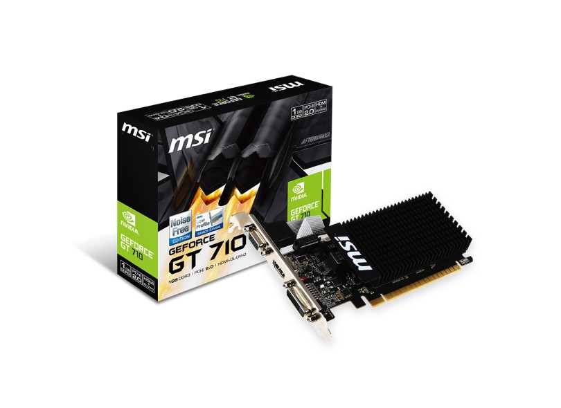 Placa de Video NVIDIA GeForce GT 710 1 GB DDR3 64 Bits MSI GT 710 1GD3H LP