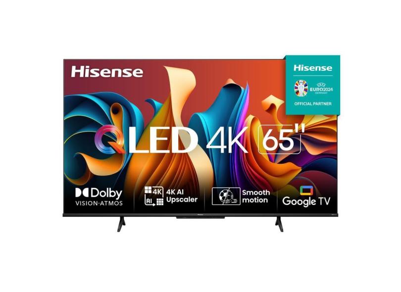 Smart TV 65" Hisense Ultra HD 4K QLED, Google TV com HDR10+, Dolby Atmos, Modo Esporte, Modo Jogo e Compatível com Alexa - 65A51HUA