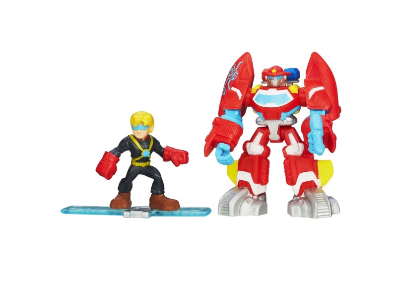 Boneco Transformers Rescue Fire Bot e Cody Burns - Hasbro