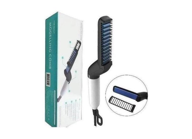 Prancha Alisadora Escova Modeladora Barba Cabelo Masculino Prancha Alisadora Escova Modeladora Barba Cabelo Masculino