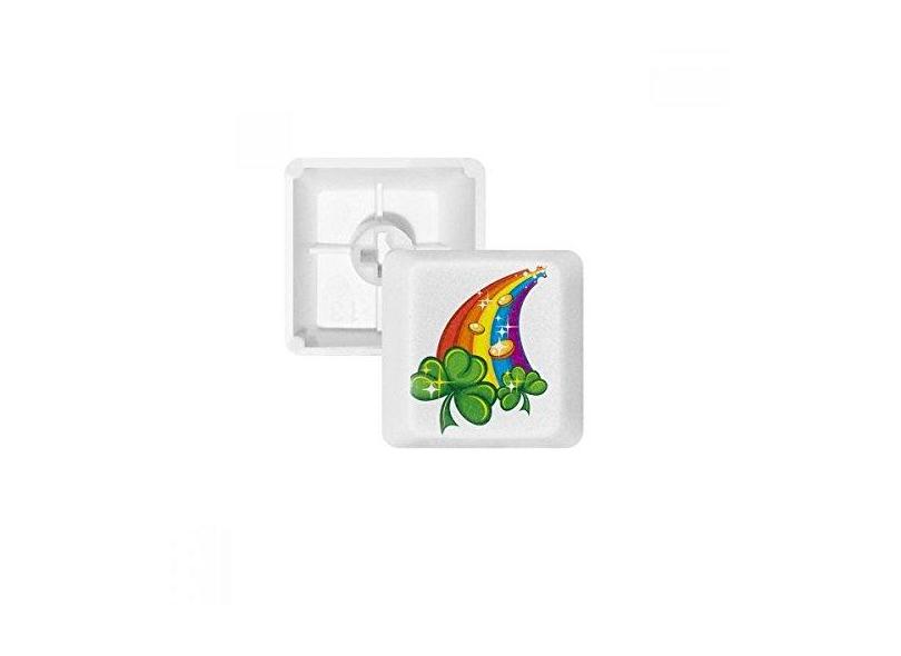 Clover Rainbow Ireland St Patrick's Day teclado mecânico PBT kit de atualização para jogos