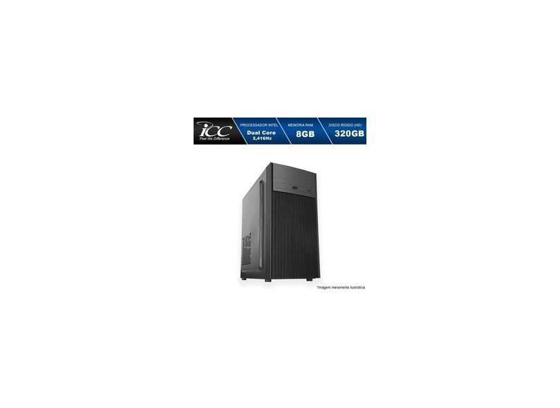 Computador Desktop ICC IV1880D3 Intel Dual Core 2.41ghz 8GB HD 320GB DVDRW  USB 3.0 HDMI FULL HD