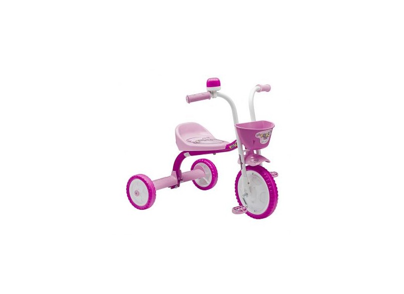 Triciclo Infantil Menina You Girl Rosa Aro 5 Nathor