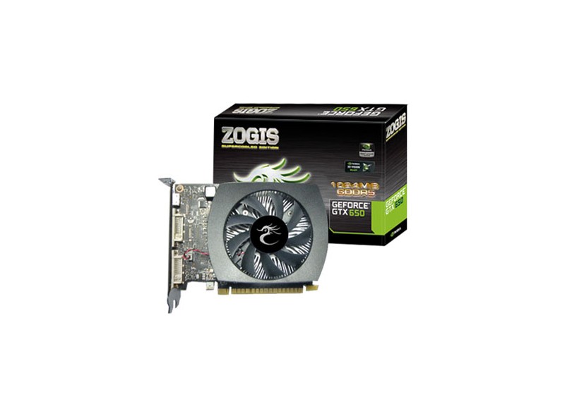 Placa de Video NVIDIA GeForce GTX 650 1 GB GDDR5 128 Bits Zogis ZOGTX650-1GD5H