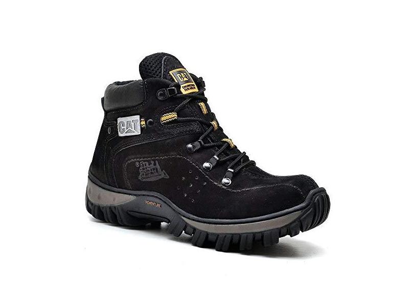 Coturno Masculino Bota Caterpillar Lançamento Cano Curto Preto