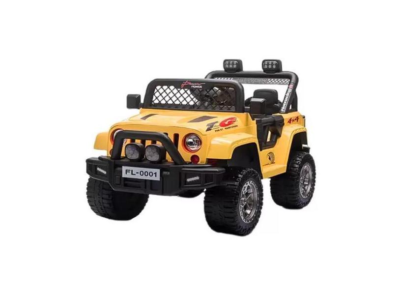 Carro Elétrico Jipe Off Road Amarelo 12V Veículo Zippy Toys