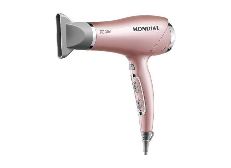 Secador De Cabelo Mondial Sc-32 Golden Rose 110V Seca Rápido