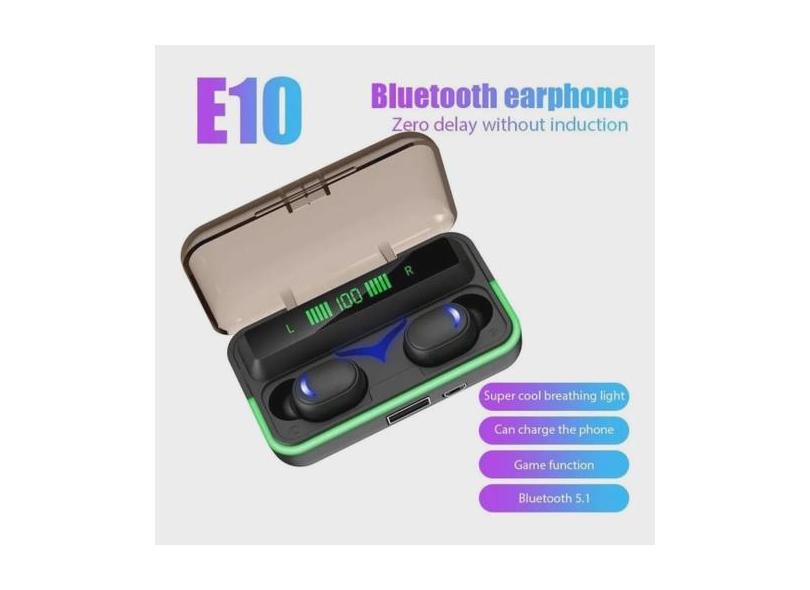 Fone De Ouvido E10 S/Fio Bluetooth Tws V5.1 Com Display Led - Altomex em Promoção na Americanas