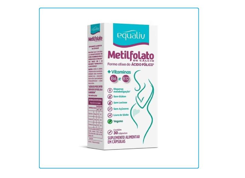 SUPLEMENTO METILFOLATO COM 30CAPS - EQUALIV EQUALIV PHARMA INDUSTRIA ...