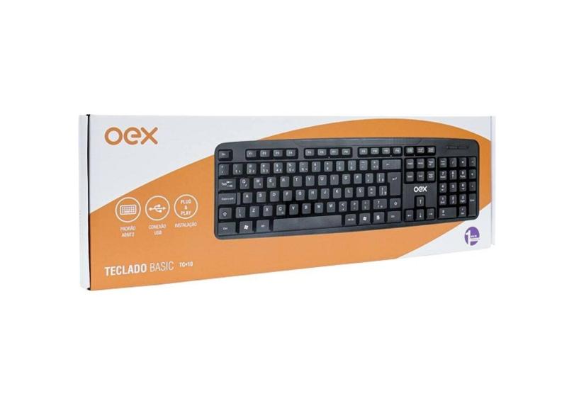 Teclado Basico USB Preto OEX