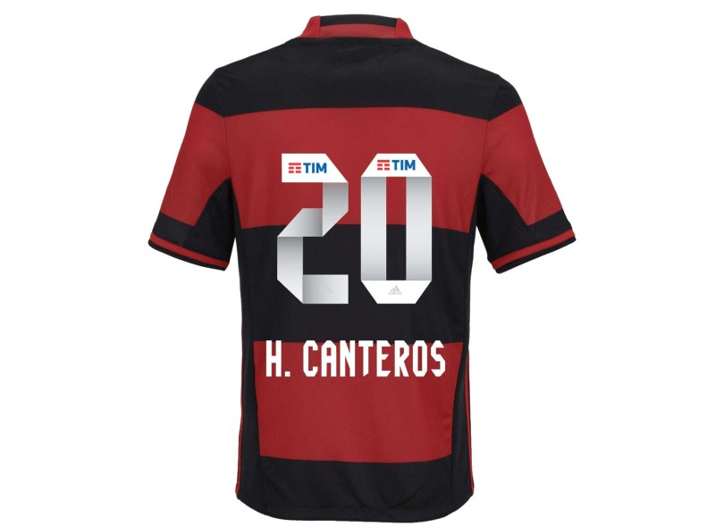Camisa Torcedor infantil Flamengo I 2016 com Número Adidas