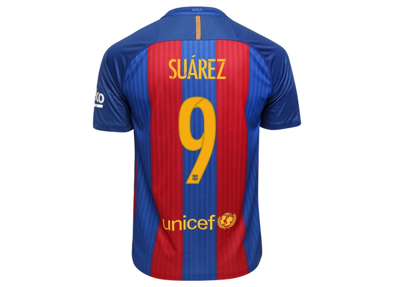 Camisa Torcedor Barcelona I 2016/17 com Número Nike