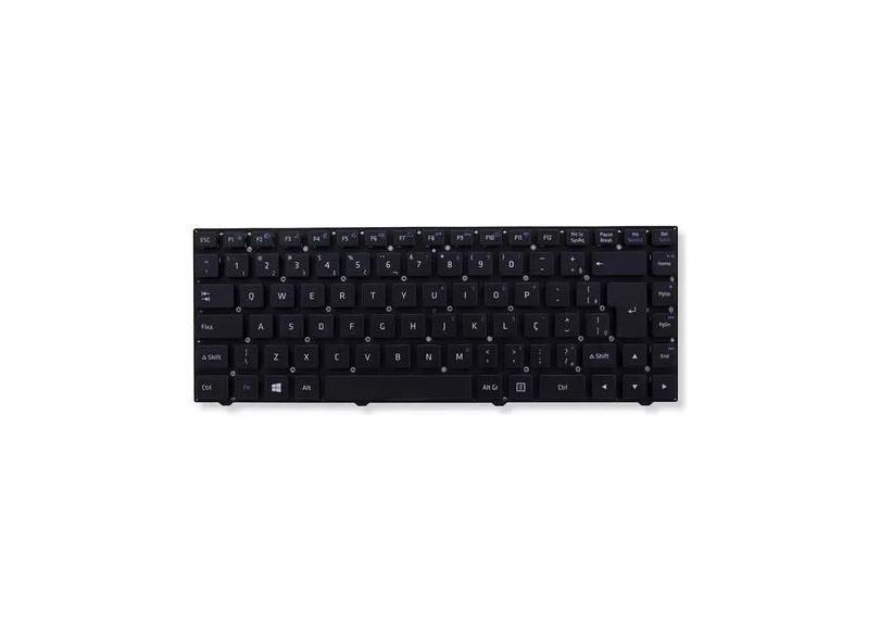 Teclado Para Notebook Philco 82R-14A001-4211 Preto ABNT2 BR S2560, MP-