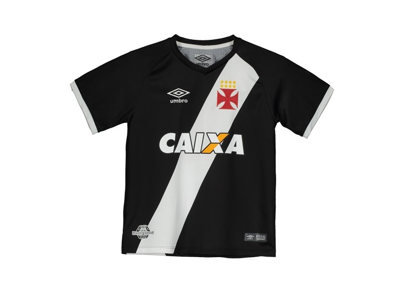 Camisa Torcedor Infantil Vasco I 2017 com Número Umbro