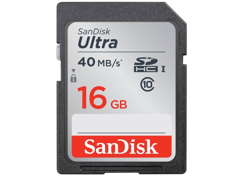 Cartão de Memória SDHC SanDisk Ultra 16 GB SDSDUN-016G-G46